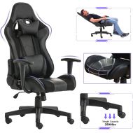 BestMassage Gaming Office Chair, High-Back Racing Chair PU Leather Chair Reclining Computer Desk Chair Ergonomic Executive Swivel Rolling Chair with Headrest Lumbar Support for Wom