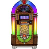Crosley CR1213A-OA Vinyl Bubbler Full Size Jukebox with Bluetooth and Percolating Bubble Tubes - Holds 70 45-RPM Vinyl Records