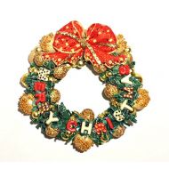 Donlane Christmas wreath! The decoration on the door! Merry Christmas! Dollhouse miniature 1:12