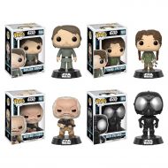Funko POP! Star Wars Rouge One W2 Collectors Set: Galen Erso, Young Jyn Erso, Weeteef Cyubee, Death Star Droid