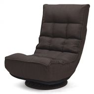 Giantex 360 Degree Swivel Game Chair Folding 4-Position Adjustable Floor Lazy Sofa Chair
