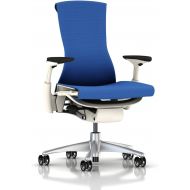 Herman Miller Embody Chair: Fully Adj Arms - White FrameTitanium Base - Translucent Casters