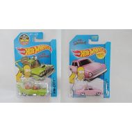 2015 Hot Wheels Simpsons Family Car and Homer in Protective Cases
