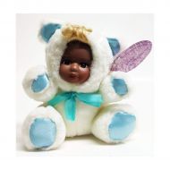 J Misa Porcelain African American Baby Doll in White Bear w/ Blue Costume 6