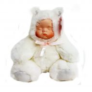 J Misa Porcelain Sleeping Baby Doll in Polar Bear Costume 6