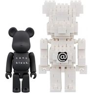 Medicom Bearbrick x Nanoblock 100% Bearbrick Toy Figure and Building Set