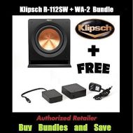 Klipsch R-112SW 12 Reference Series Powered 600 Watt Subwoofer + Klipsch WA-2 Wireless Subwoofer Kit