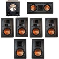 Klipsc h Klipsch 7.1 In-Wall System with with 2 R-5800-W II In-Wall Speakers, 1 Klipsch R-5502-W II In-Wall Speaker, 4 Klipsch R-5650-S II In-Wall Speakers, 1 BICAcoustech Platinum Series