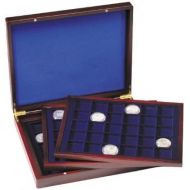 Lighthouse Wooden Coin Presentation Case with 3 Trays for 30 Coins