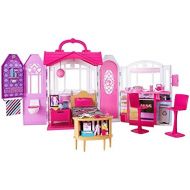 Mattel Barbie Glam Getaway Portable Dollhouse, 1 Story with Furniture, Accessories and Carrying Handle, for 3 to 7 Year Olds