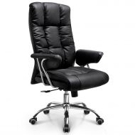 Neo Chair Executive Office Chair High Back PU Leather Desk Computer Task Home Chair : Spring Seat Headrest Swivel Adjustable Recline Ergonomic Shoulder and Lumbar Support, (ROTHENB