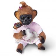 The Ashton-Drake Galleries Cindy Sales Lifelike Monkey Doll Holds a Miniature Baby Monkey Doll