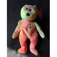 Ty ORIGINAL! TY Beanie Baby "PEACE" the Bear 1996 Style #4053 - with P.V.C. Pellets