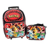 Pokemon Large 16 Rolling Backpack & Lunch Box Set